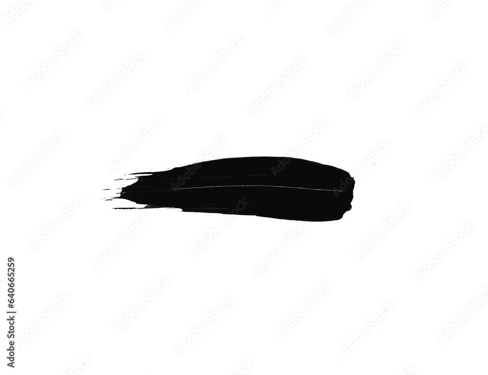 Beautiful black watercolor smear brush isolated on white for art painting Beautiful black watercolor smear brush isolated on white for art painting