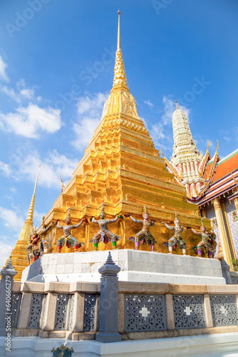 The Wat Phra Kaew, Temple of the Emerald Buddha, Bangkok, Thailand. photo