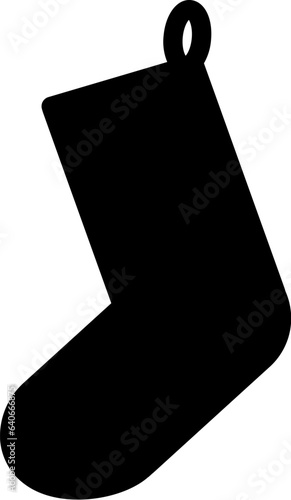 Christmas Sock for Gifts Silhouette Icon
