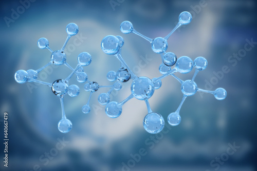 Digital png illustration of molecular structure on transparent background