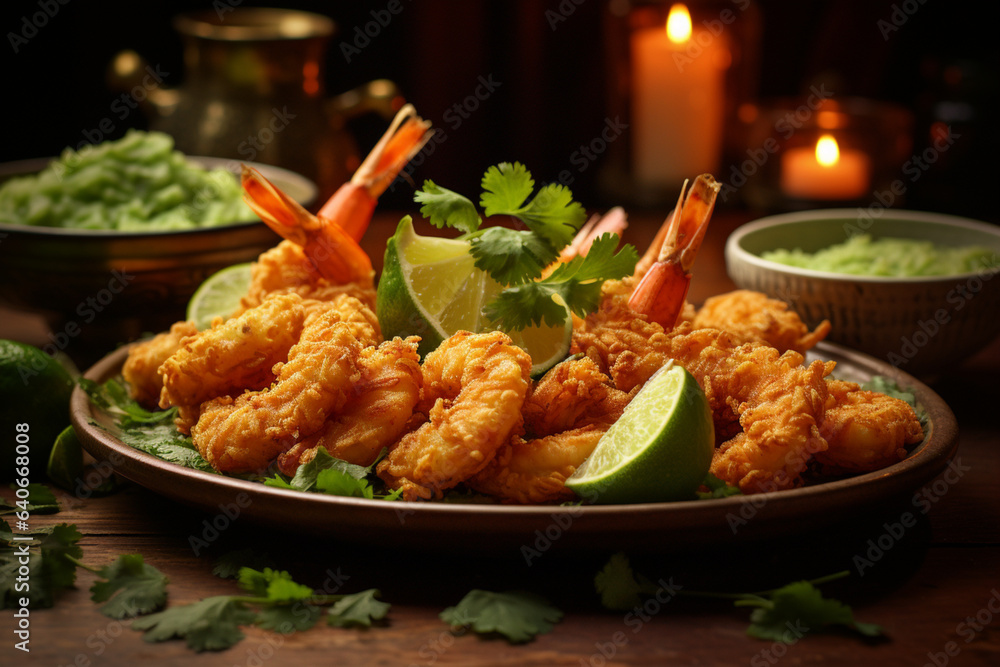 fried shrimp with lemon fried shrimp with lemon