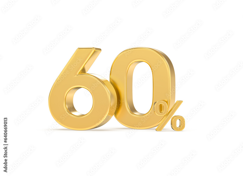 Number percent gold 3d Number percent gold 3d