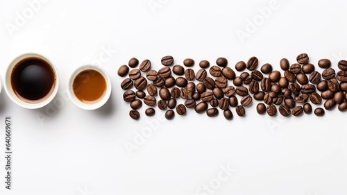 cup of coffee with beans photo