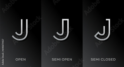 Set of letter J logo icon design template elements
