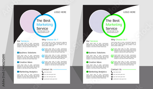 Corporate business flyer template,design set with blue, orange, red and yellow color. marketing, business proposal, promotion, advertise, publication,esign set with blue, orange, red and yellow color.