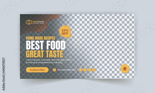Corporate YouTube video thumbnail and social media post web banner template