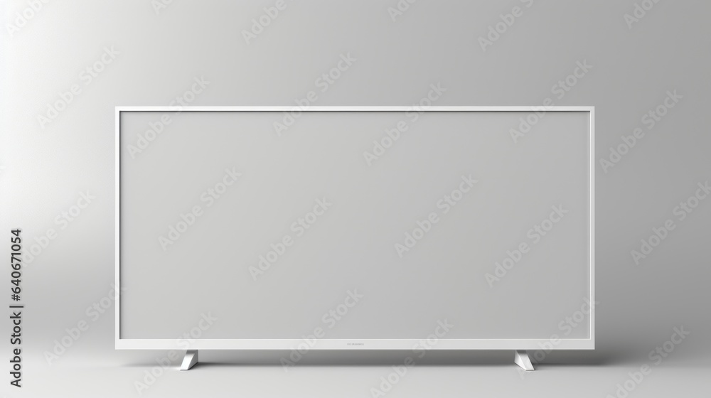 4K TV flat screen lcd or oled, plasma, realistic illustration, White blank monitor 4K TV flat screen lcd or oled, plasma, realistic illustration, White blank monitor
