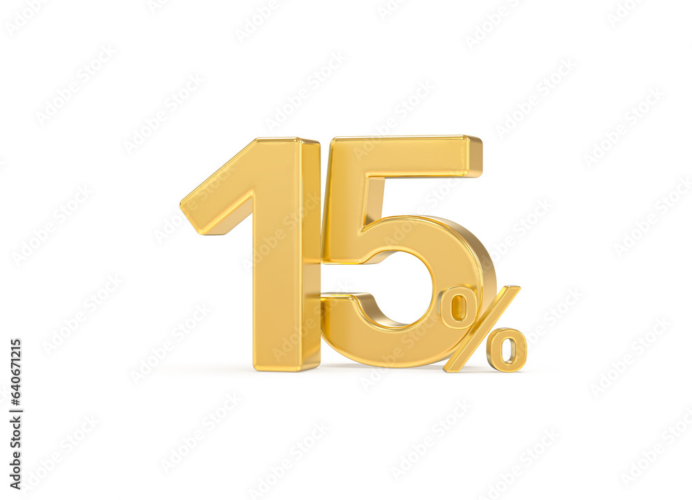 Number percent gold 3d Number percent gold 3d