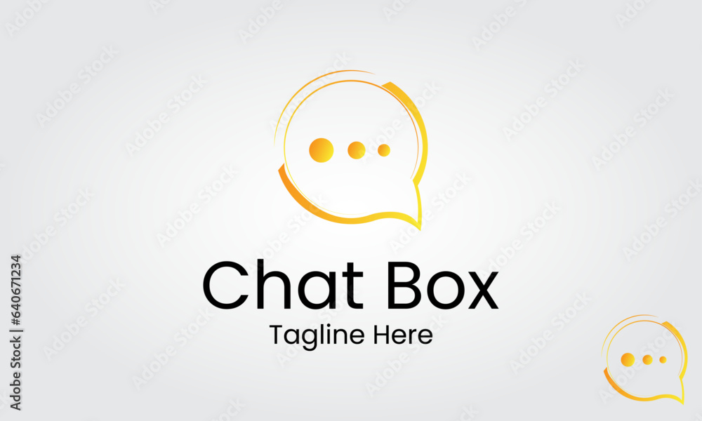 Modern Chat Box Logo Design Template. Modern Chat Box Logo Design Template.
