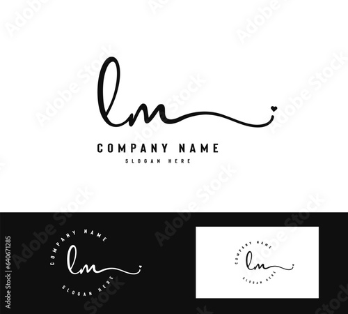 LM-L-M-Initial-letter-handwriting-and-signature-logo