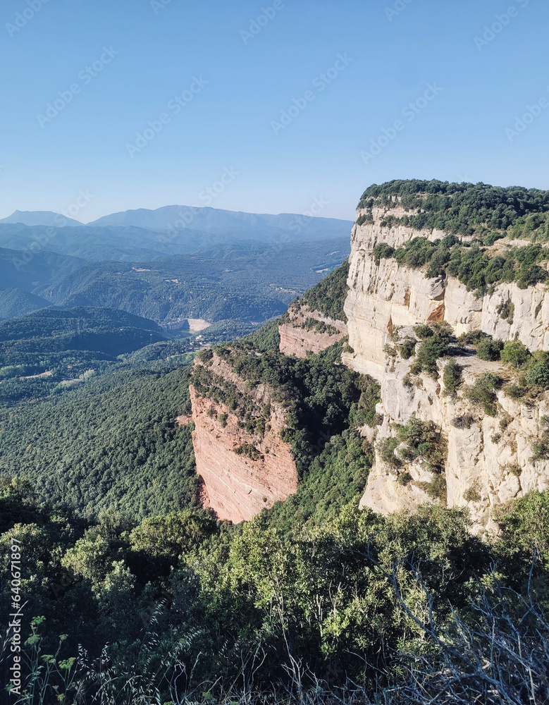 Fototapeta premium Beautiful views from the Salt de Sallent, Rupit, Barcelona, Catalonia, Spain.