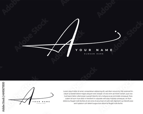 A initial letter handwritten signature logo