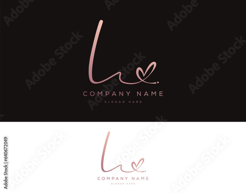 Initial L feminine beauty signature logo