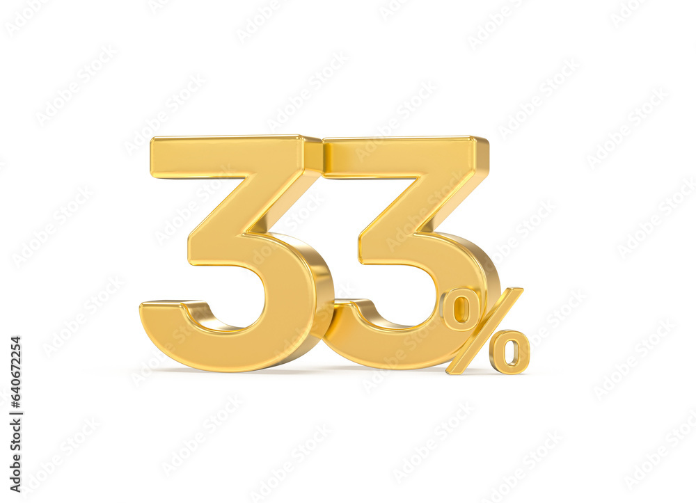 Obraz premium Number percent gold 3d