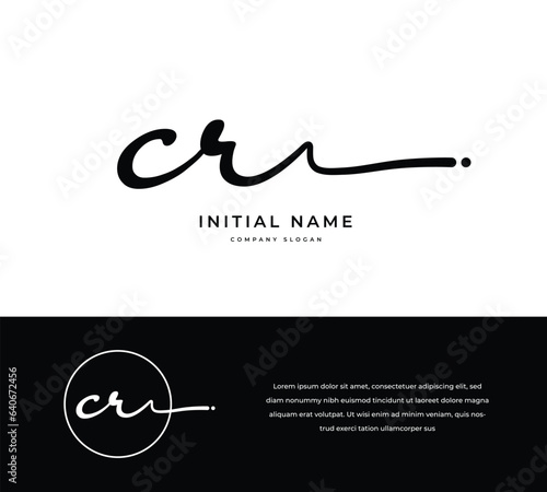 C R CR  Initial letter handwriting and signature logo
