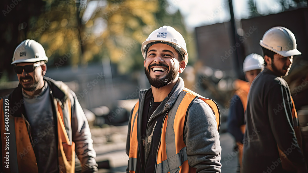 Building Together: Happy Construction Team at Work Building Together: Happy Construction Team at Work