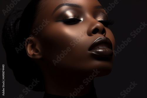Black fashion model portrait