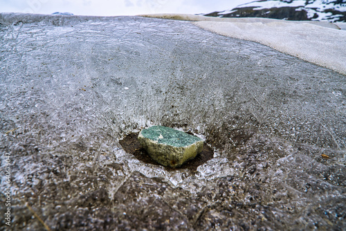 Wallpaper Mural Under pressure(of a stone) melted ice at Stordalsvatnet, a lake in Nordland. It is located near the hamlet of Storbørja and the village of Almlia Torontodigital.ca