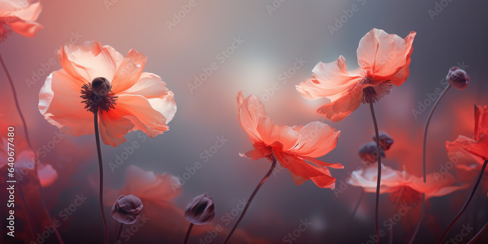 Beautiful Ethereal Flowers Abstract Background Beautiful Ethereal Flowers Abstract Background