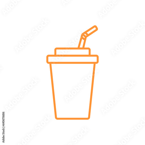 Fresh soft drink on the cup illustration