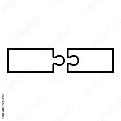 The two separate parts of the puzzle are connected together.