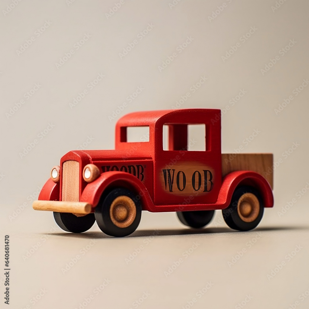 red truck toy isolated on white
