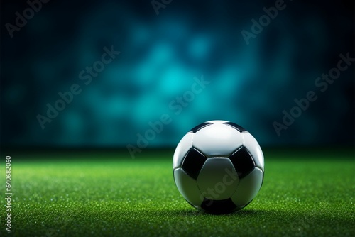 Grass backdrop highlights the simplicity of a spherical sports ball © Jawed Gfx