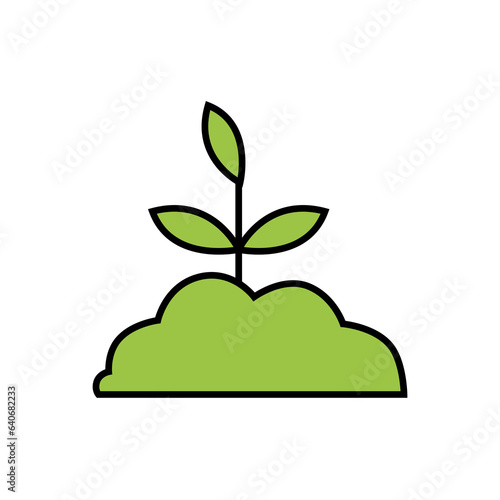 Green leaf and bush illustration