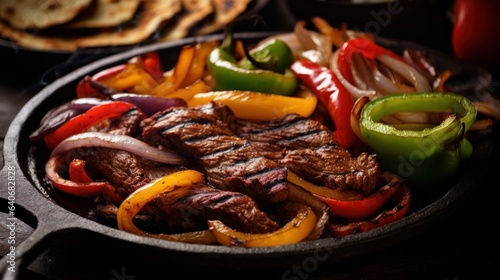 Sizzling Fajitas with Grilled Peppers and Onions