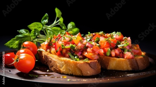 Tantalizing Bruschetta Topped with Fresh Tomatoes