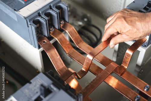 Electrical system control cabinet assembly work