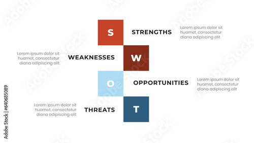 Square SWOT Analysis Infographic Template