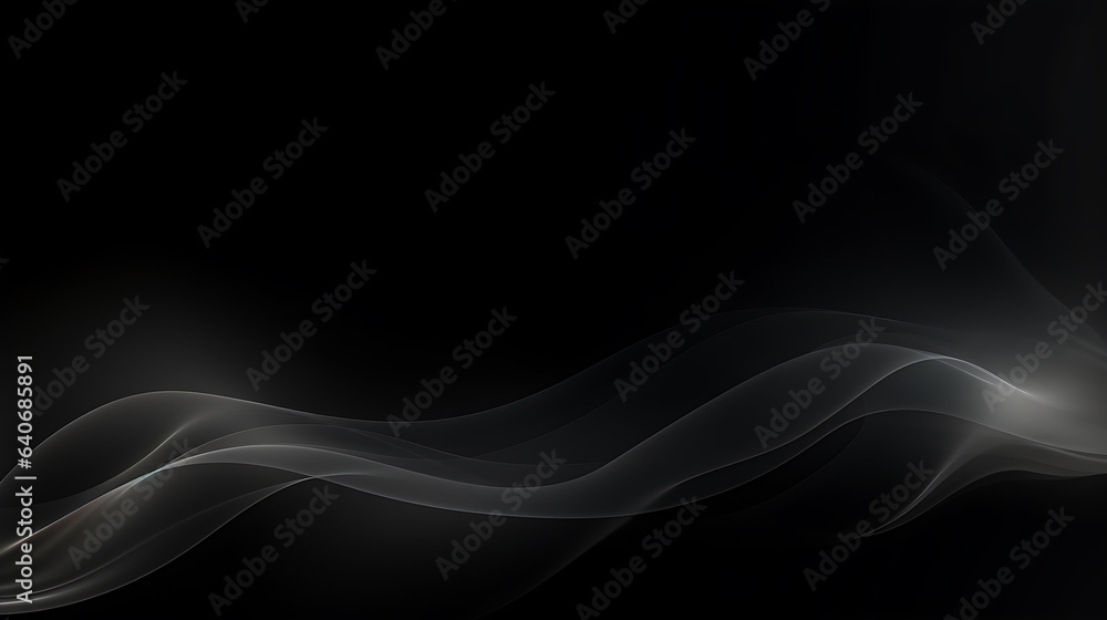 Fototapeta premium black wave abstact background texture, ai generative