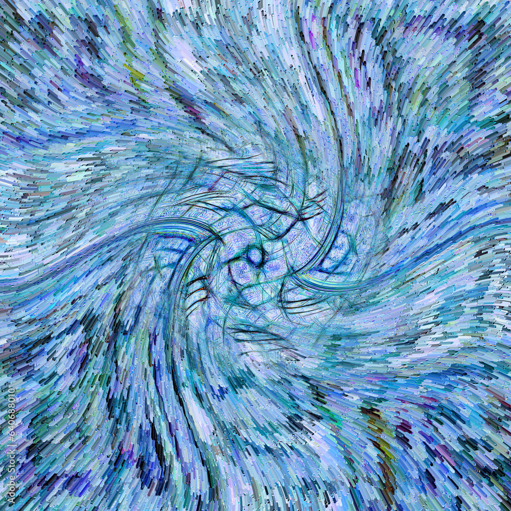 Obraz premium exploded,light blue grunge textured twisted design in square format