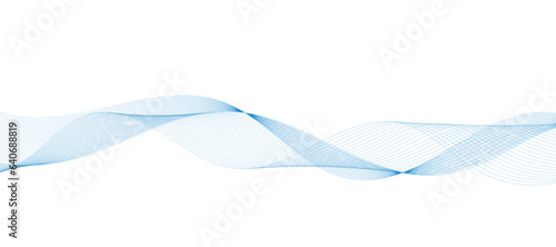 Abstract vector background with smooth color wave. Smoke wavy lines	. Vector blue waves background photo