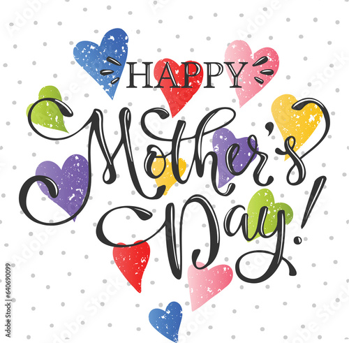 Digital png illustration of happy mother's day text on transparent background
