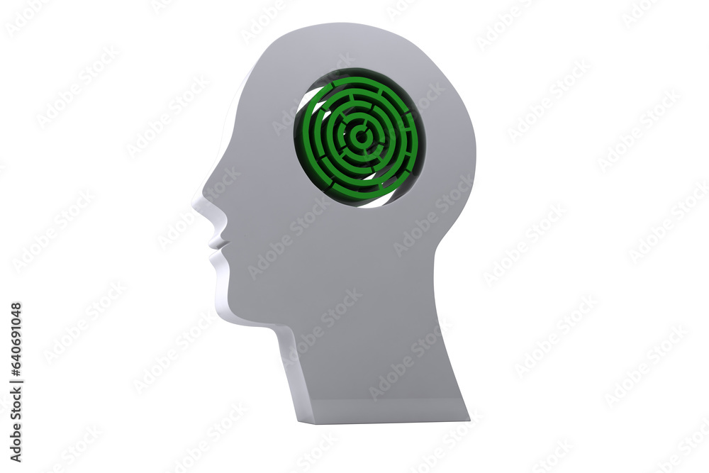 Digital png illustration of head with labyrinth on transparent background Digital png illustration of head with labyrinth on transparent background