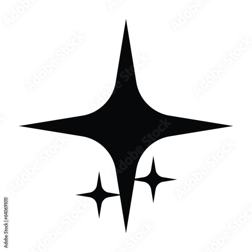 Sparkle shine icon symbol vector. on white background