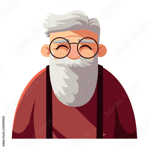 grandparents day grandpa with beard