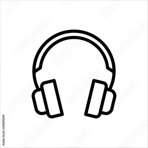 headphones icon vector isolated on white background