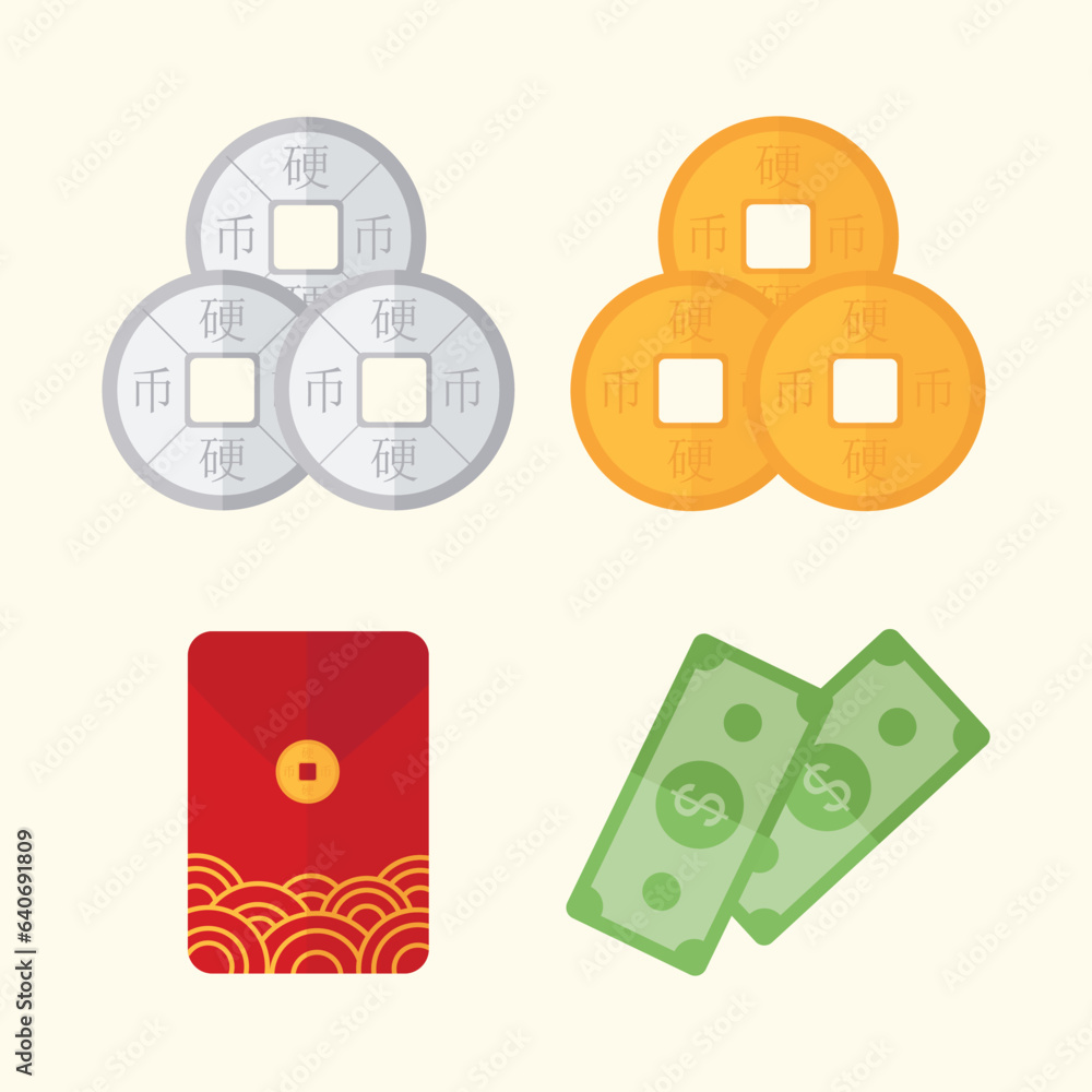 Chinese Lunar New Year Icon Set for decoration. Holiday and cultural vector icons Chinese Lunar New Year Icon Set for decoration. Holiday and cultural vector icons