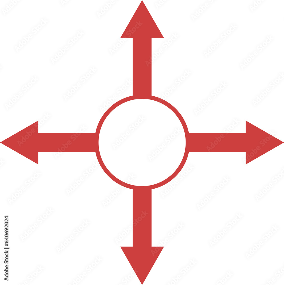 Digital png illustration of red arrows with circle on transparent background Digital png illustration of red arrows with circle on transparent background