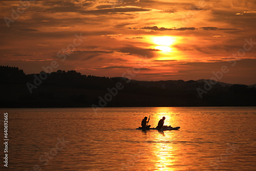 Sunset on the lake, China