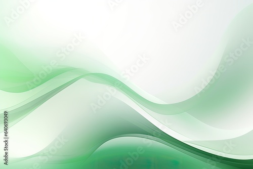 Green wavy background. Green waves on white background.