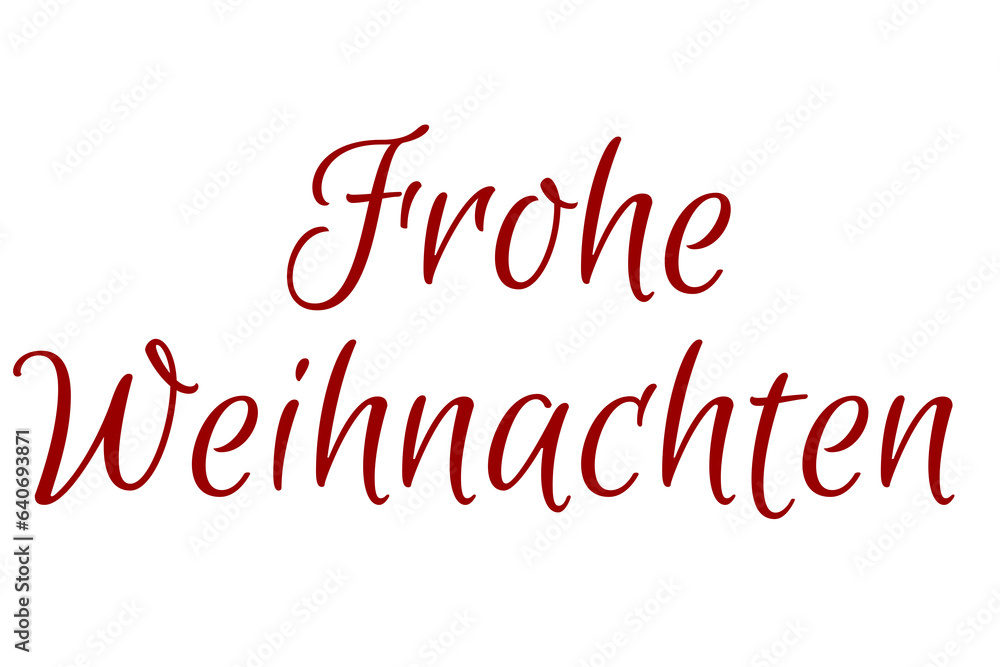 Digital png illustration of frohe weihnachten text on transparent background