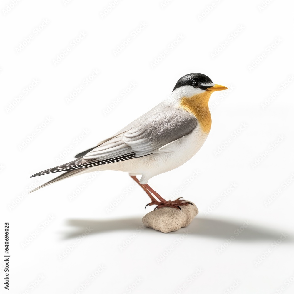 Obraz premium Least tern bird isolated on white background.