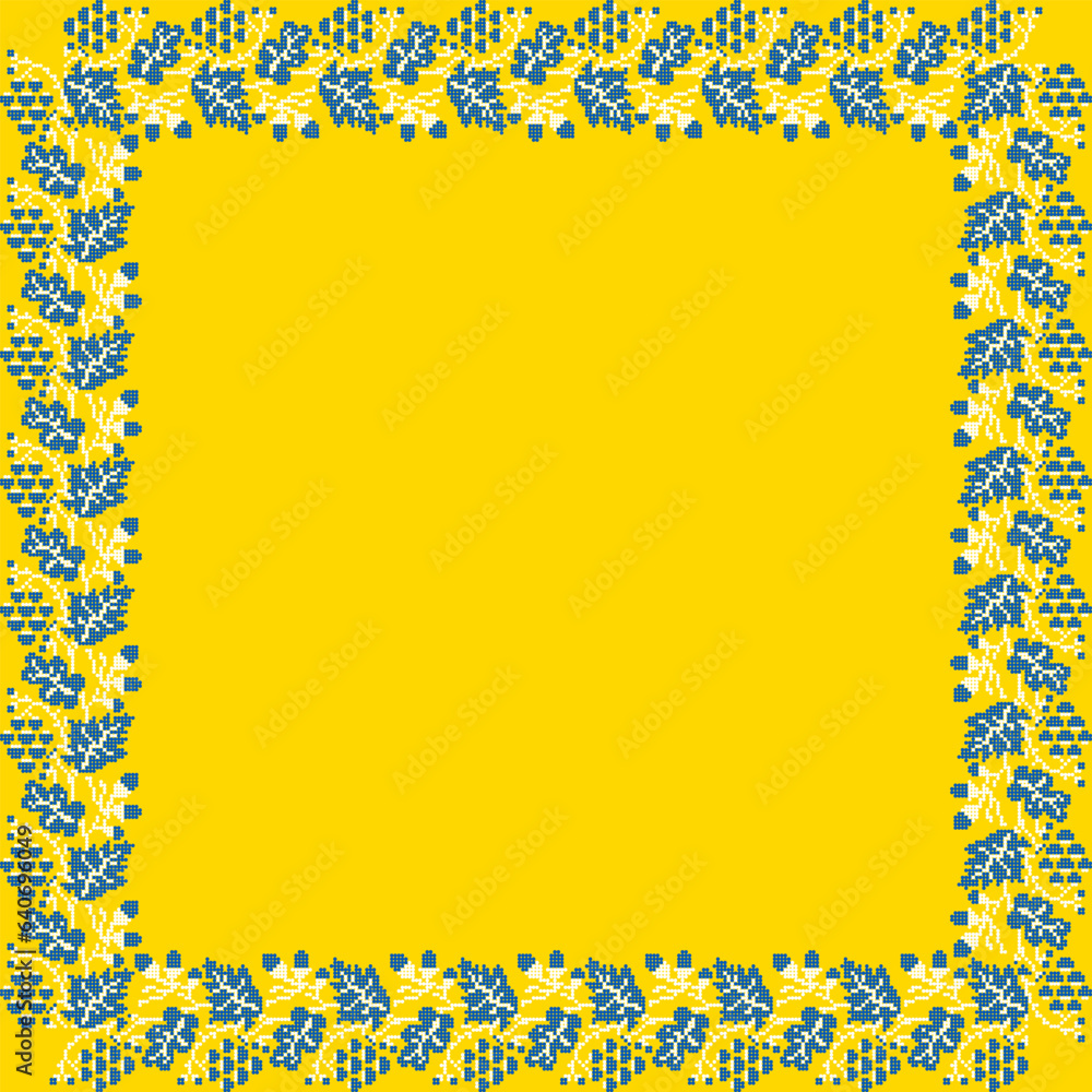Vector illustration of Ukrainian ornament in ethnic floral style with oak and grape leaves and acorns, bunches of grapes, identity, vyshyvanka, embroidery for websites, banners. Background Vector illustration of Ukrainian ornament in ethnic floral style with oak and grape leaves and acorns, bunches of grapes, identity, vyshyvanka, embroidery for websites, banners. Background