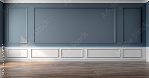 Empty living room with blank wall © digitizesc