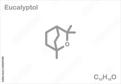 Eucalyptol. Simplified structural formula. 