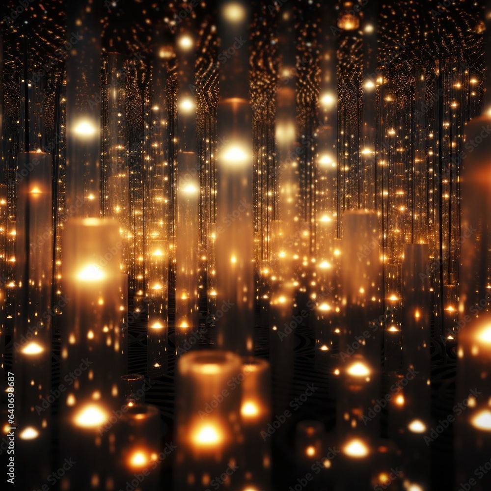 Abstract background with many lights. 3d rendering toned image 